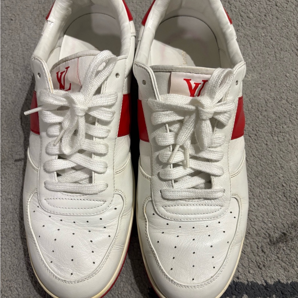 Louis Vuitton White and Red Men's Sneakers